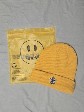 Drew Toronto Maple Leafs NHL Yellow Blue Knit Beanie Toque